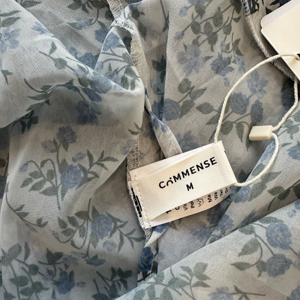 Commense Light Blue Floral Ruffle Mini Dress - Picture 6 of 6